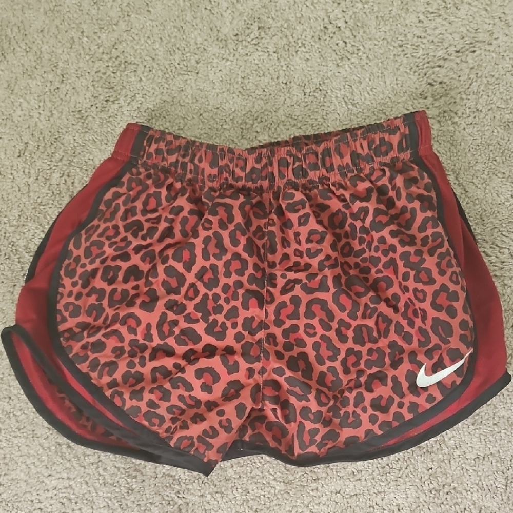 Nike Red and Black Athletic Shorts